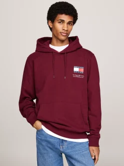 Bluzy Dresowe & Z Kapturem*Tommy Hilfiger Bluza Z Kapturem I Logo DEEP ROUGE