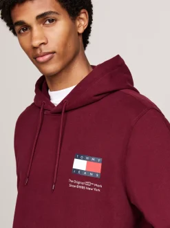 Bluzy Dresowe & Z Kapturem*Tommy Hilfiger Bluza Z Kapturem I Logo DEEP ROUGE