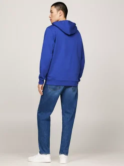 Bluzy Dresowe & Z Kapturem*Tommy Hilfiger Bluza Z Kapturem I Naszywką Tommy BRIGHT BLUE