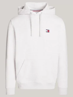 Bluzy Dresowe & Z Kapturem*Tommy Hilfiger Bluza Z Kapturem I Naszywką Tommy SILVER GREY HTR