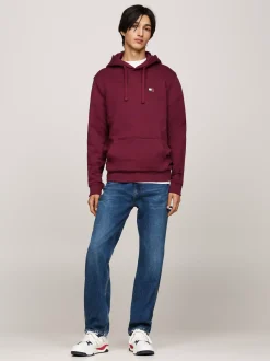 Bluzy Dresowe & Z Kapturem*Tommy Hilfiger Bluza Z Kapturem I Naszywką Tommy DEEP ROUGE