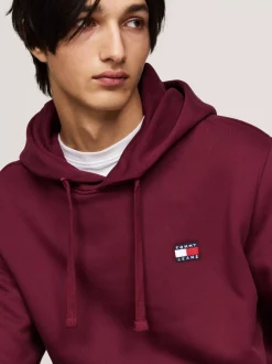 Bluzy Dresowe & Z Kapturem*Tommy Hilfiger Bluza Z Kapturem I Naszywką Tommy DEEP ROUGE