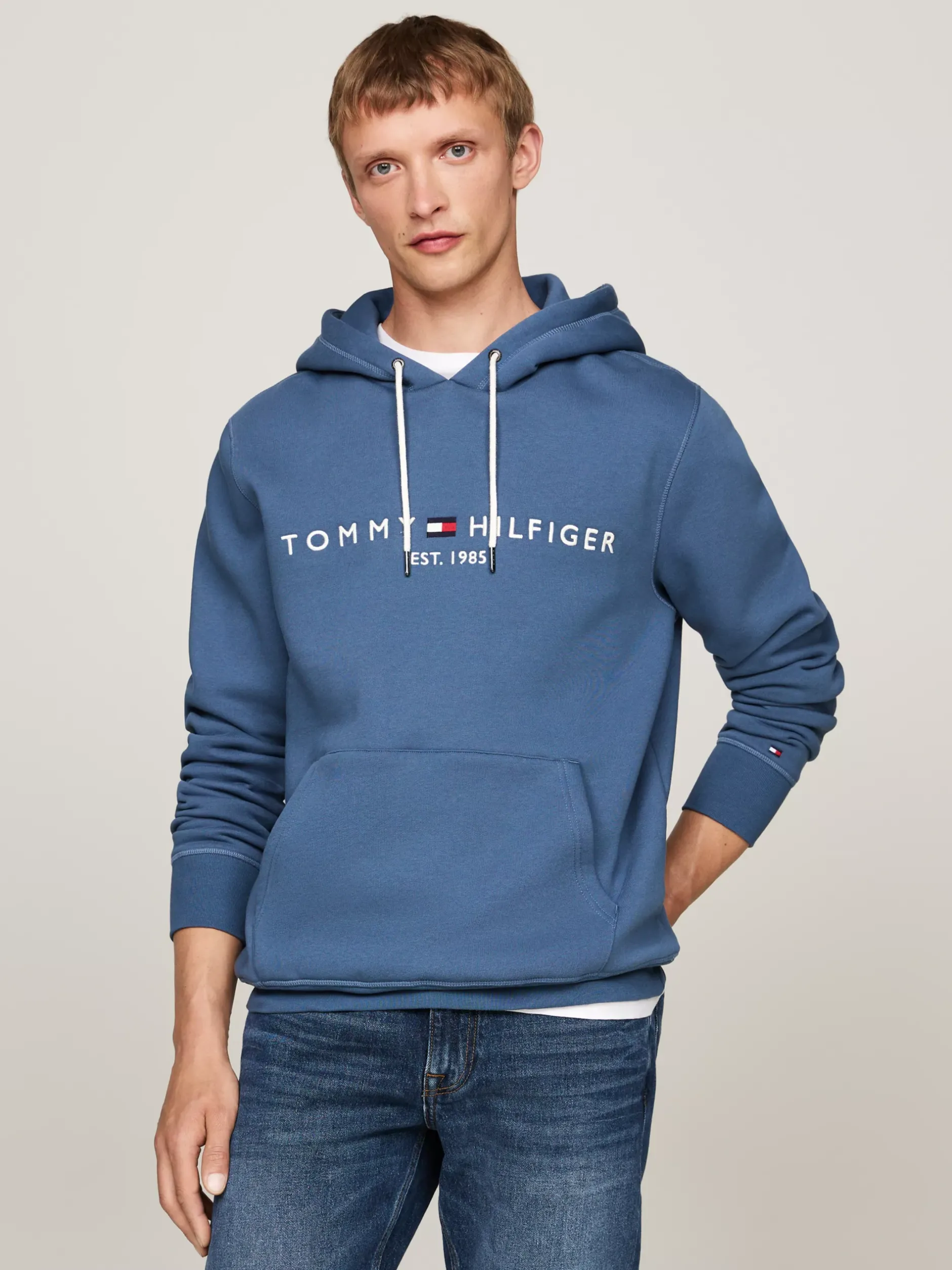 Bluzy Dresowe & Z Kapturem*Tommy Hilfiger Bluza Z Kapturem I Wyhaftowanym Logo AEGEAN SEA