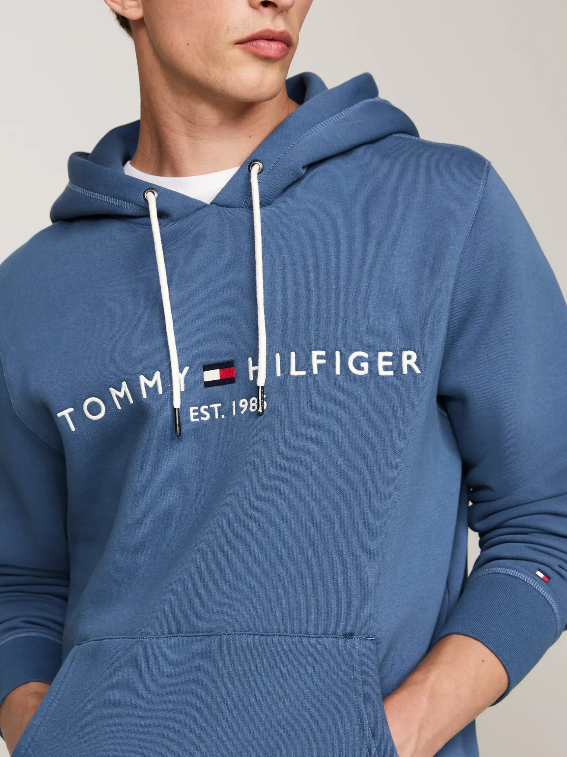 Bluzy Dresowe & Z Kapturem*Tommy Hilfiger Bluza Z Kapturem I Wyhaftowanym Logo AEGEAN SEA