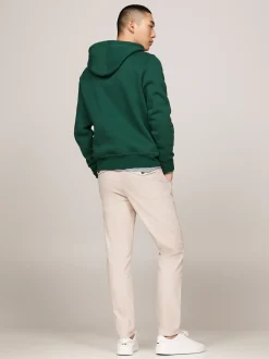 Bluzy Dresowe & Z Kapturem*Tommy Hilfiger Bluza Z Kapturem I Wyhaftowanym Logo ORNAMENTAL GREEN