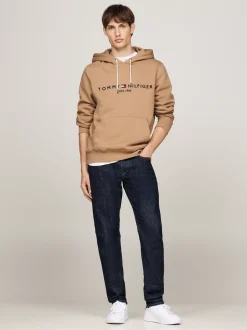 Bluzy Dresowe & Z Kapturem*Tommy Hilfiger Bluza Z Kapturem I Wyhaftowanym Logo SAFARI CANVAS