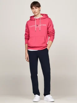 Bluzy Dresowe & Z Kapturem*Tommy Hilfiger Bluza Z Kapturem I Wyhaftowanym Logo HERITAGE PINK