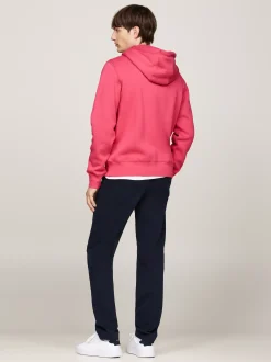 Bluzy Dresowe & Z Kapturem*Tommy Hilfiger Bluza Z Kapturem I Wyhaftowanym Logo HERITAGE PINK