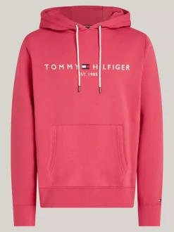 Bluzy Dresowe & Z Kapturem*Tommy Hilfiger Bluza Z Kapturem I Wyhaftowanym Logo HERITAGE PINK