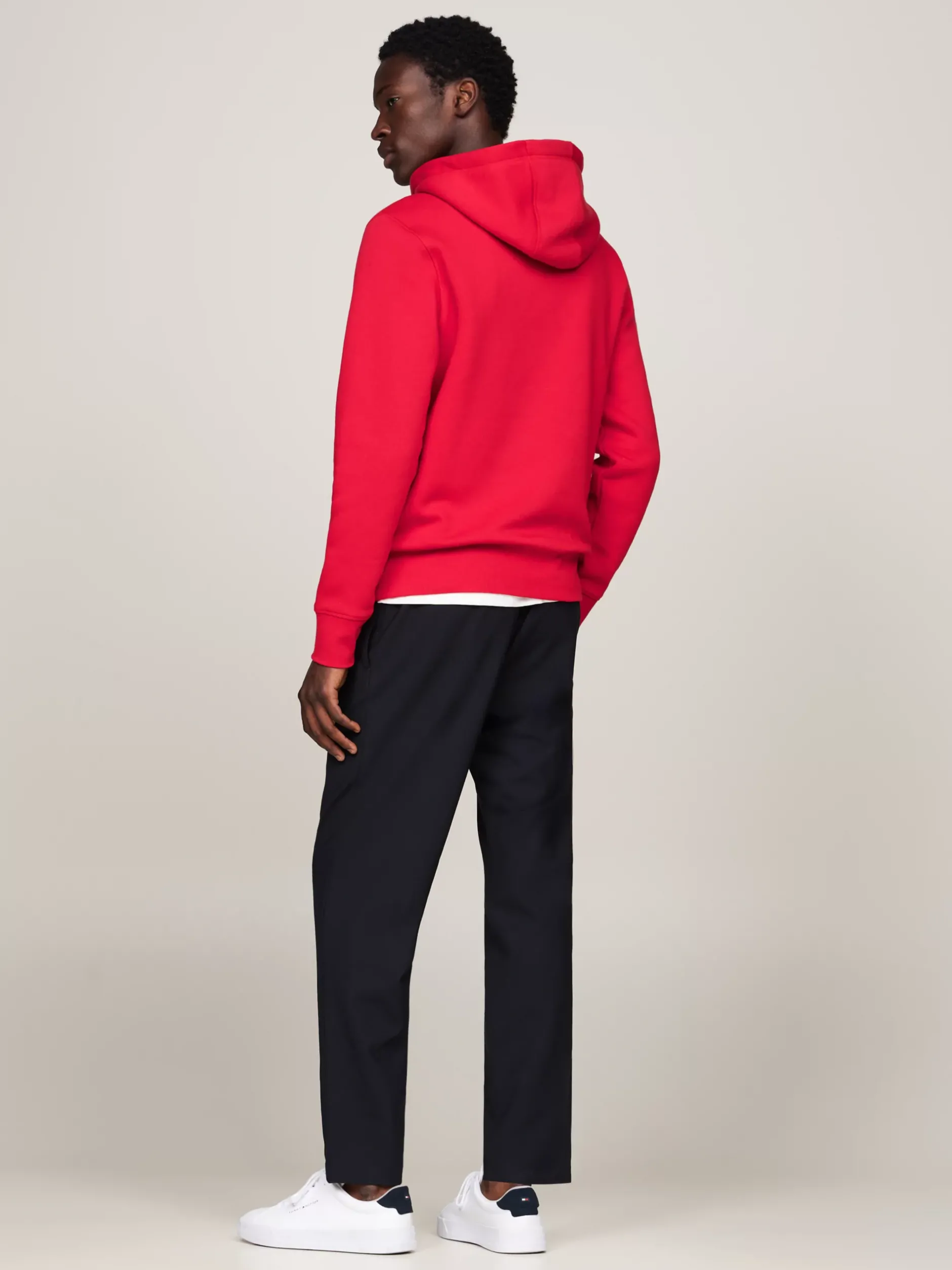 Bluzy Dresowe & Z Kapturem*Tommy Hilfiger Bluza Z Kapturem I Wyhaftowanym Logo PRIMARY RED