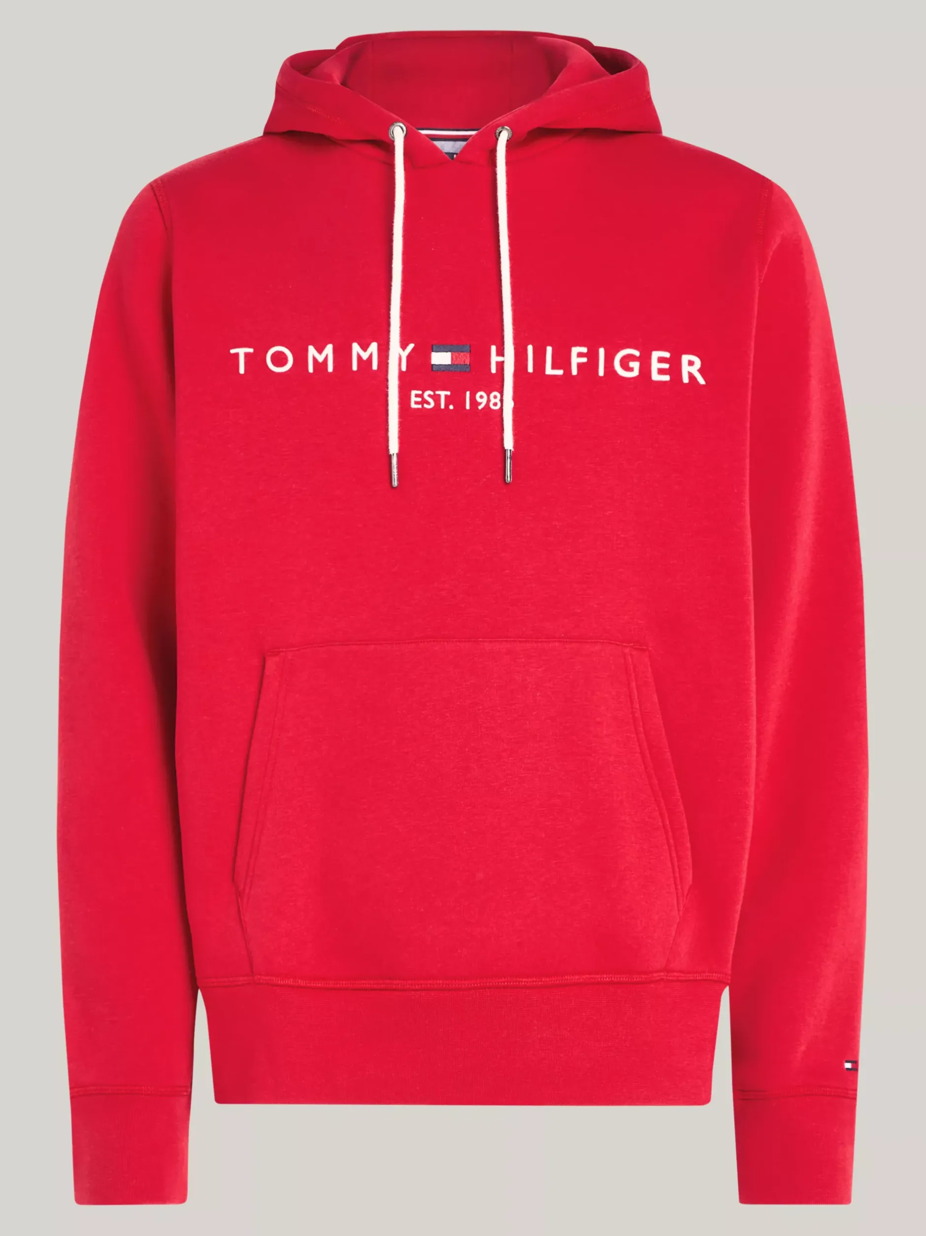Bluzy Dresowe & Z Kapturem*Tommy Hilfiger Bluza Z Kapturem I Wyhaftowanym Logo PRIMARY RED