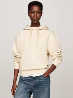 Bluzy Dresowe & Z Kapturem*Tommy Hilfiger Bluza Z Kapturem I Wyhaftowaną Flagą COUNTRY IVORY
