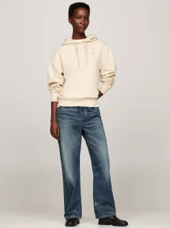 Bluzy Dresowe & Z Kapturem*Tommy Hilfiger Bluza Z Kapturem I Wyhaftowaną Flagą COUNTRY IVORY
