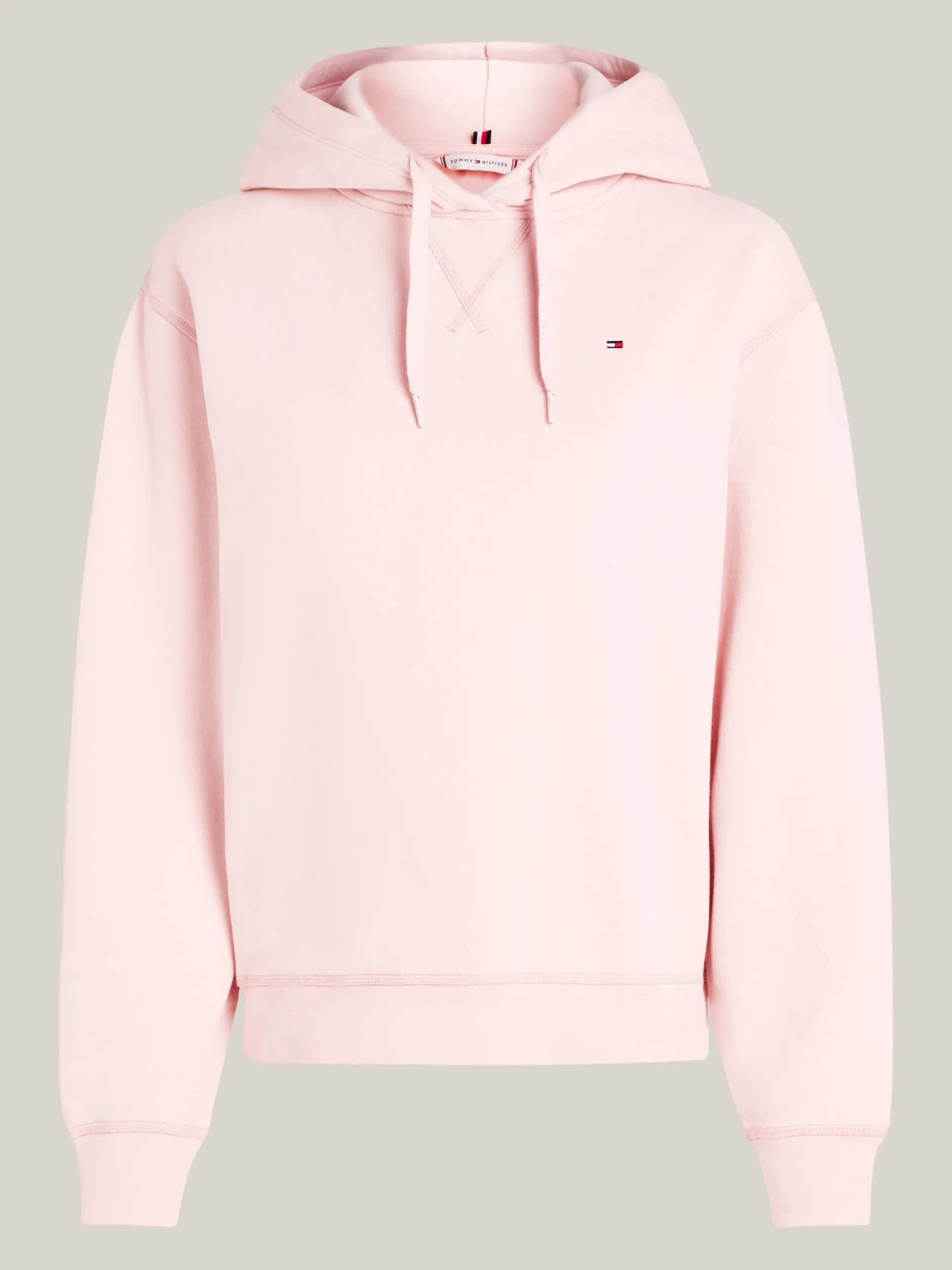 Bluzy Dresowe & Z Kapturem*Tommy Hilfiger Bluza Z Kapturem I Wyhaftowaną Flagą DELICATE PINK