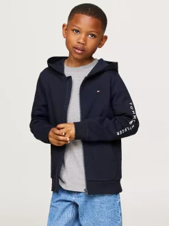 Bluzy Dresowe I Z Kapturem|Bluzy Dresowe I Z Kapturem*Tommy Hilfiger Bluza Z Kapturem I Zapięciem Na Zamek DESERT SKY