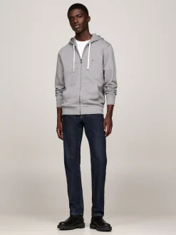 Bluzy Dresowe & Z Kapturem*Tommy Hilfiger Bluza Z Kapturem I Zapięciem Na Zamek MEDIUM GREY HEATHER
