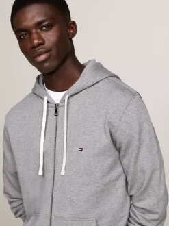 Bluzy Dresowe & Z Kapturem*Tommy Hilfiger Bluza Z Kapturem I Zapięciem Na Zamek MEDIUM GREY HEATHER