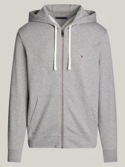 Bluzy Dresowe & Z Kapturem*Tommy Hilfiger Bluza Z Kapturem I Zapięciem Na Zamek MEDIUM GREY HEATHER