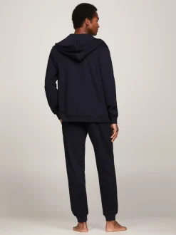 Stroje Domowe*Tommy Hilfiger Bluza Z Kapturem Lounge TH Original Z Logo DESERT SKY
