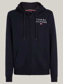 Stroje Domowe*Tommy Hilfiger Bluza Z Kapturem Lounge TH Original Z Logo DESERT SKY