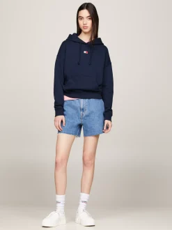 Bluzy Dresowe & Z Kapturem*Tommy Hilfiger Bluza Z Kapturem O Pudełkowym Kroju DARK NIGHT NAVY