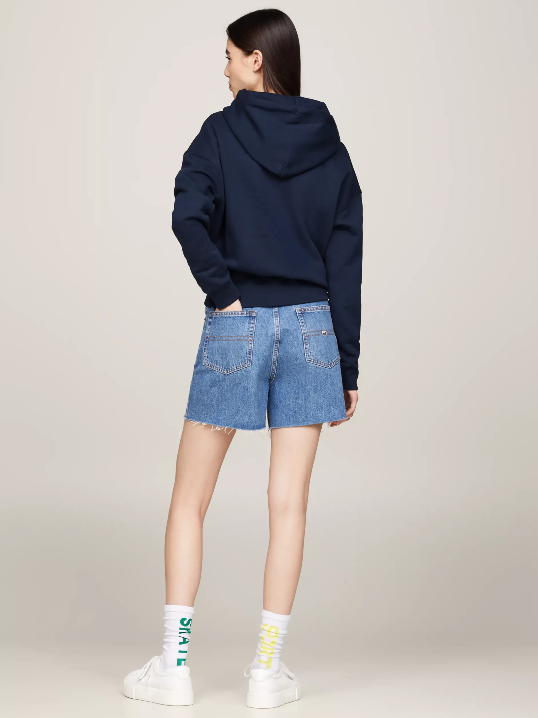 Bluzy Dresowe & Z Kapturem*Tommy Hilfiger Bluza Z Kapturem O Pudełkowym Kroju DARK NIGHT NAVY