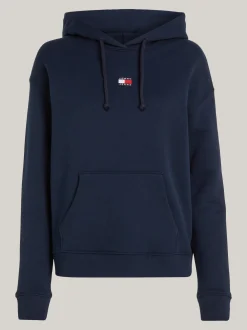 Bluzy Dresowe & Z Kapturem*Tommy Hilfiger Bluza Z Kapturem O Pudełkowym Kroju DARK NIGHT NAVY
