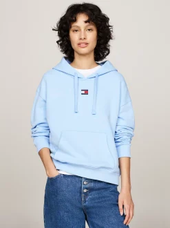 Bluzy Dresowe & Z Kapturem*Tommy Hilfiger Bluza Z Kapturem O Pudełkowym Kroju VESSEL BLUE