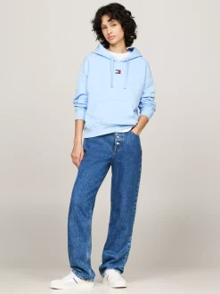 Bluzy Dresowe & Z Kapturem*Tommy Hilfiger Bluza Z Kapturem O Pudełkowym Kroju VESSEL BLUE