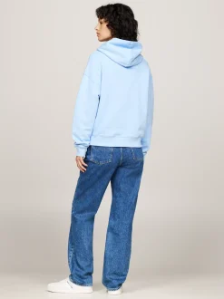 Bluzy Dresowe & Z Kapturem*Tommy Hilfiger Bluza Z Kapturem O Pudełkowym Kroju VESSEL BLUE