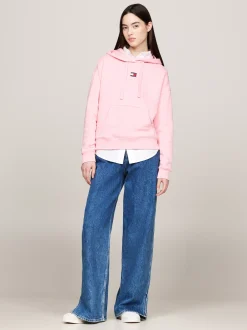 Bluzy Dresowe & Z Kapturem*Tommy Hilfiger Bluza Z Kapturem O Pudełkowym Kroju BALLET PINK