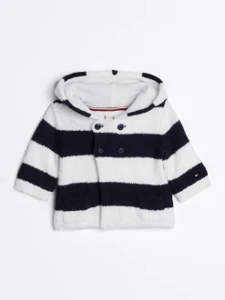 Dziewczynki|Chłopcy*Tommy Hilfiger Bluza Z Kapturem W Paski Na Guziki DESERT SKY STRIPE
