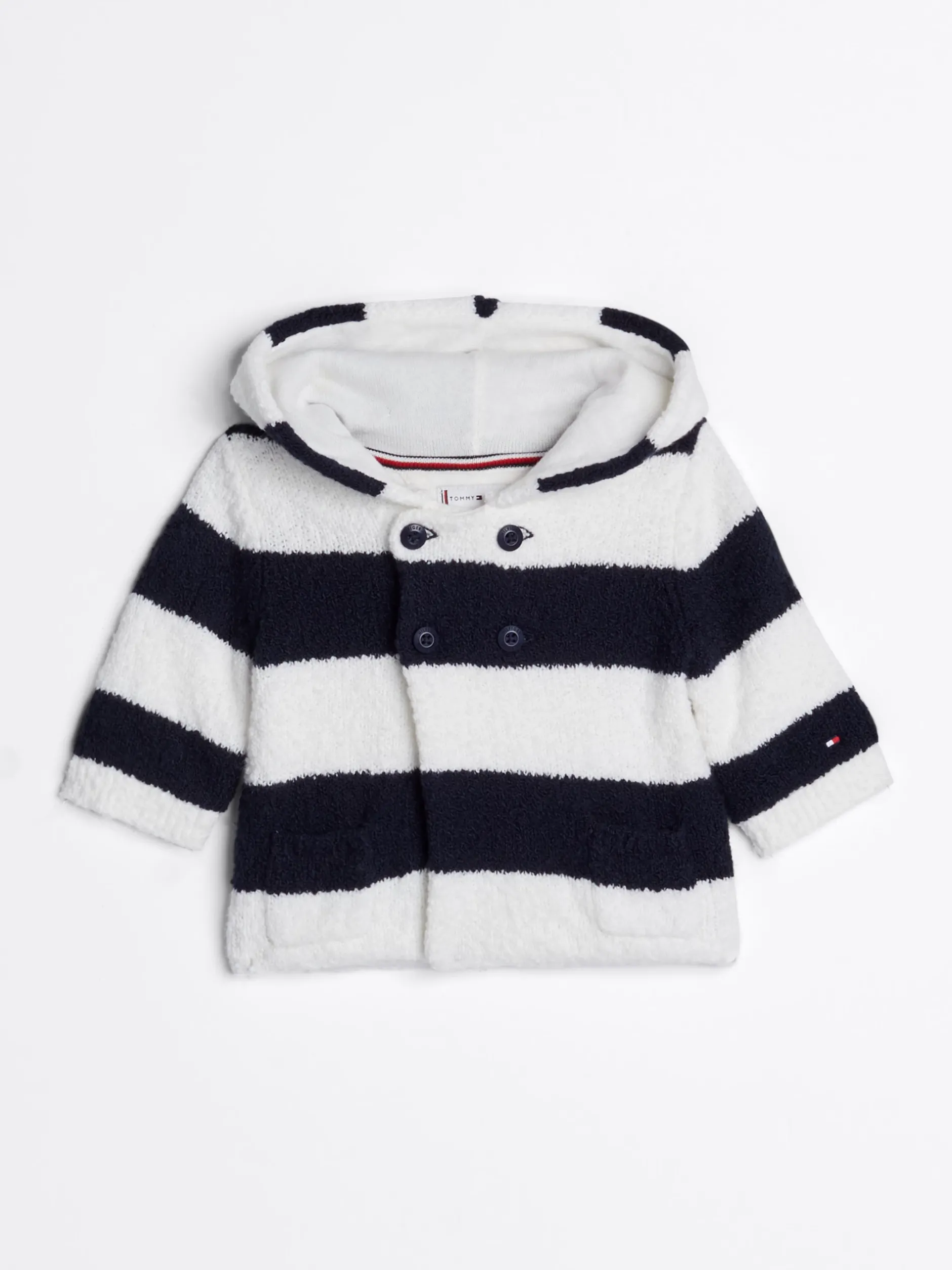 Dziewczynki|Chłopcy*Tommy Hilfiger Bluza Z Kapturem W Paski Na Guziki DESERT SKY STRIPE