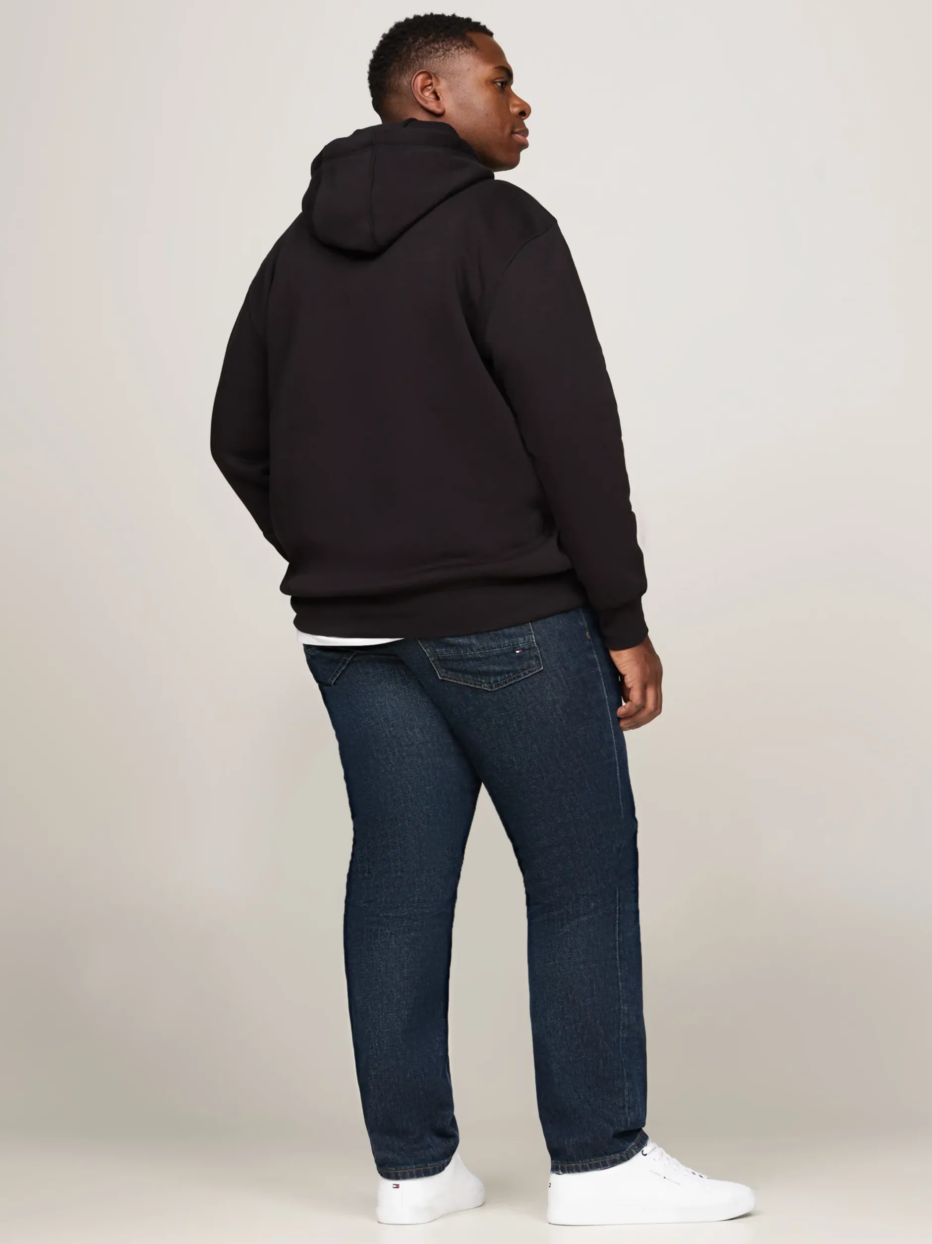 Bluzy Dresowe & Z Kapturem*Tommy Hilfiger Bluza Z Kapturem Z Kolekcji Plus BLACK