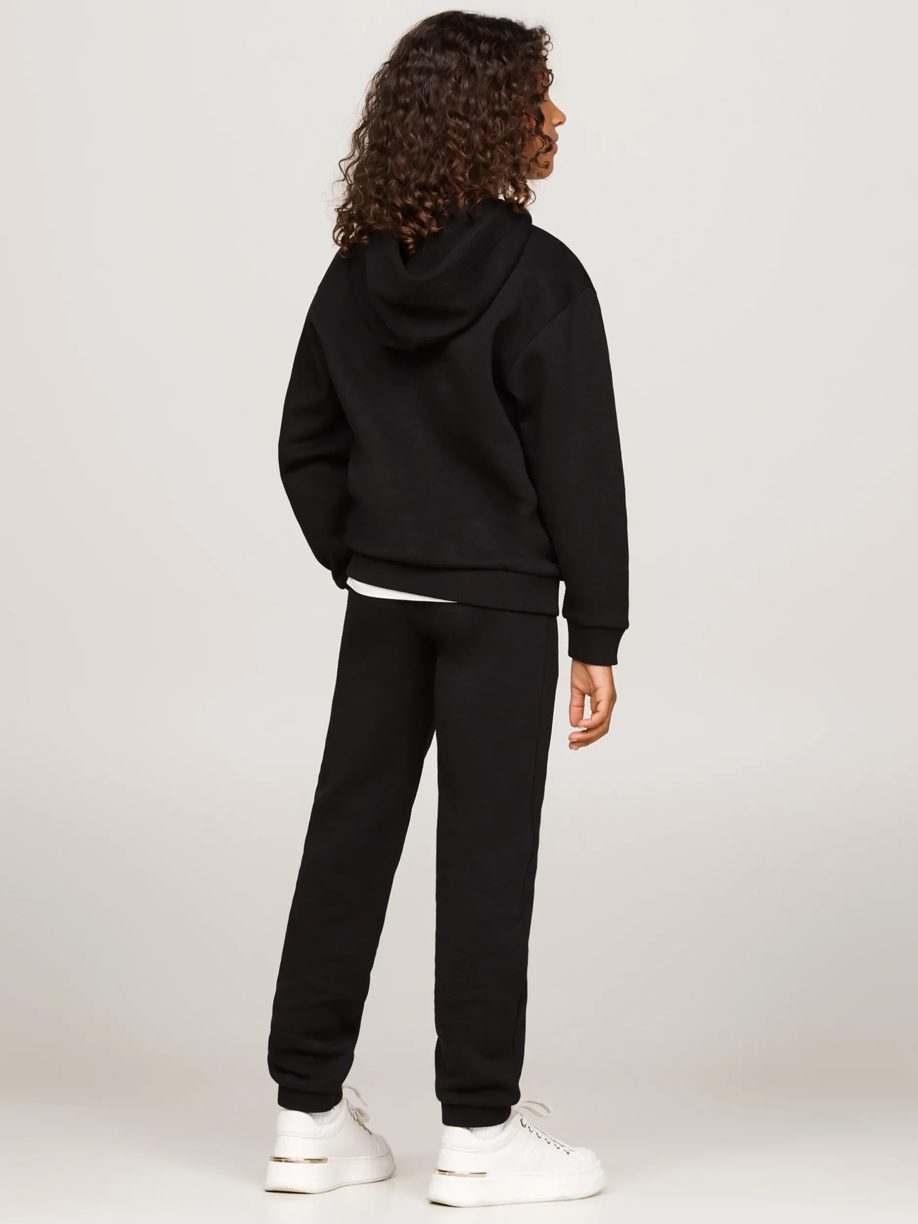 Bluzy Dresowe I Z Kapturem*Tommy Hilfiger Bluza Z Kapturem Z Logo BLACK