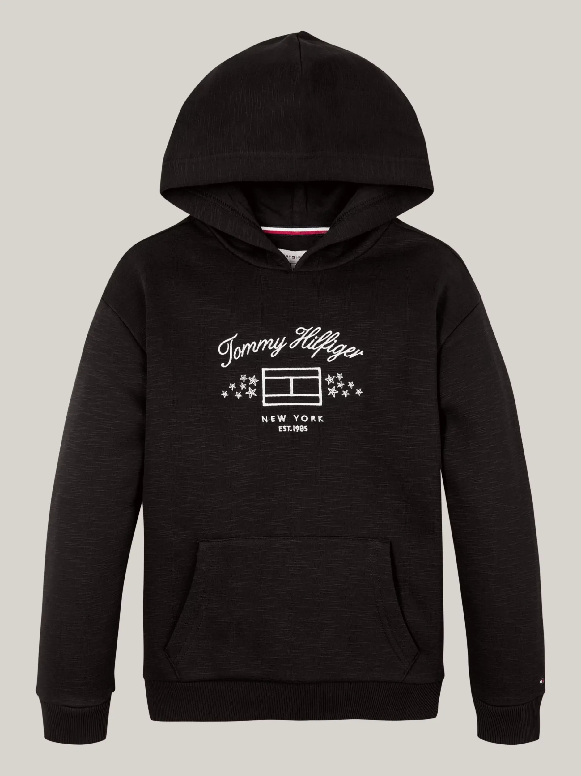 Bluzy Dresowe I Z Kapturem*Tommy Hilfiger Bluza Z Kapturem Z Logo BLACK