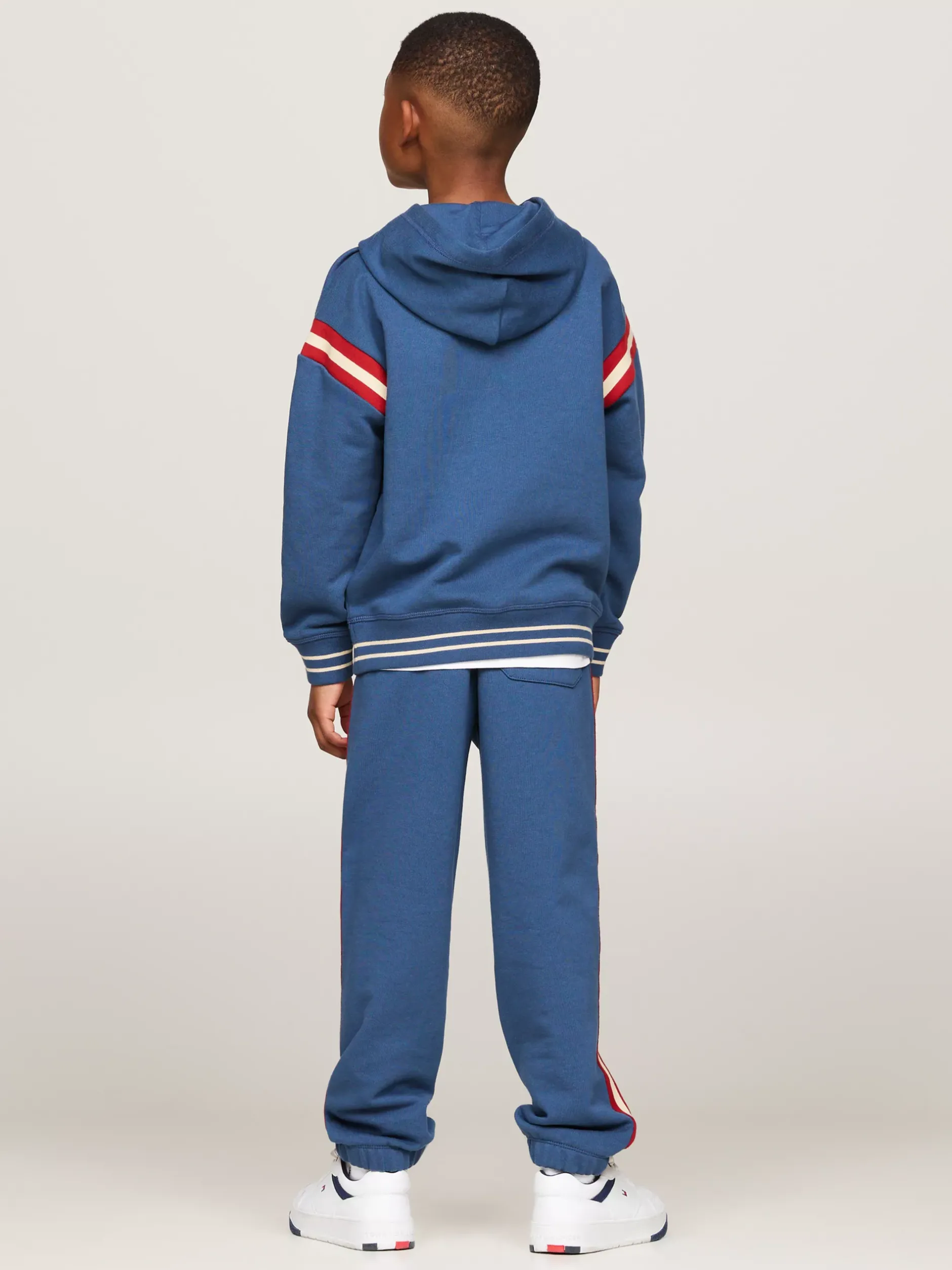Bluzy Dresowe I Z Kapturem*Tommy Hilfiger Bluza Z Kapturem Z Logo Hilfiger Monotype AEGEAN SEA