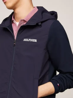 Bluzy Dresowe & Z Kapturem*Tommy Hilfiger Bluza Z Kapturem Z Logo Hilfiger Monotype DESERT SKY