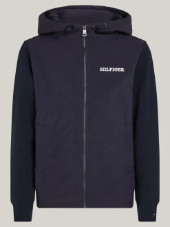 Bluzy Dresowe & Z Kapturem*Tommy Hilfiger Bluza Z Kapturem Z Logo Hilfiger Monotype DESERT SKY