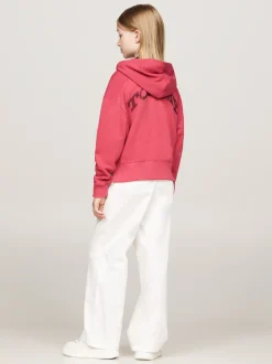 Bluzy Dresowe I Z Kapturem*Tommy Hilfiger Bluza Z Kapturem Z Logo W Stylu Varsity HERITAGE PINK
