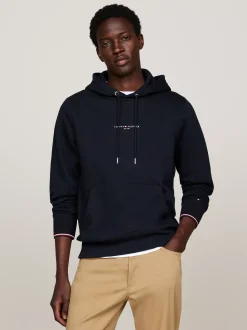 Bluzy Dresowe & Z Kapturem*Tommy Hilfiger Bluza Z Kapturem Z Mankietami Z Tasiemką DESERT SKY