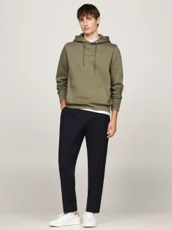 Bluzy Dresowe & Z Kapturem*Tommy Hilfiger Bluza Z Kapturem Z Mankietami Z Tasiemką BATTLE GREEN