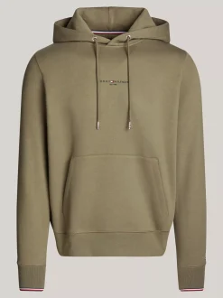 Bluzy Dresowe & Z Kapturem*Tommy Hilfiger Bluza Z Kapturem Z Mankietami Z Tasiemką BATTLE GREEN