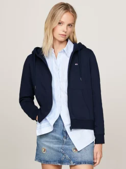 Bluzy Dresowe & Z Kapturem*Tommy Hilfiger Bluza Z Kapturem Z Zapięciem Na Zamek DARK NIGHT NAVY
