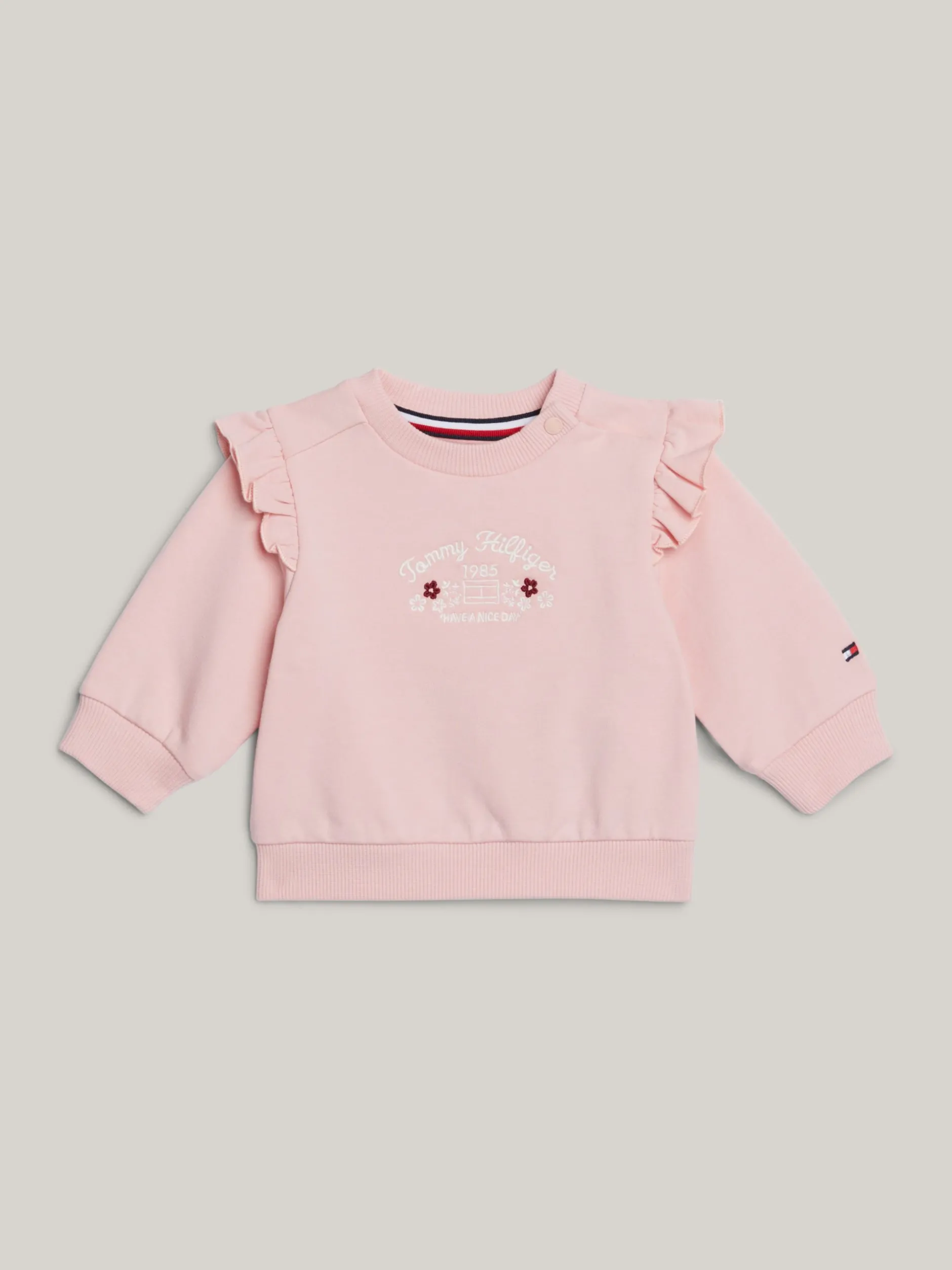 Dziewczynki|Chłopcy*Tommy Hilfiger Bluza Z Logo I Falbankami Na Ramionach SOFT ROSE