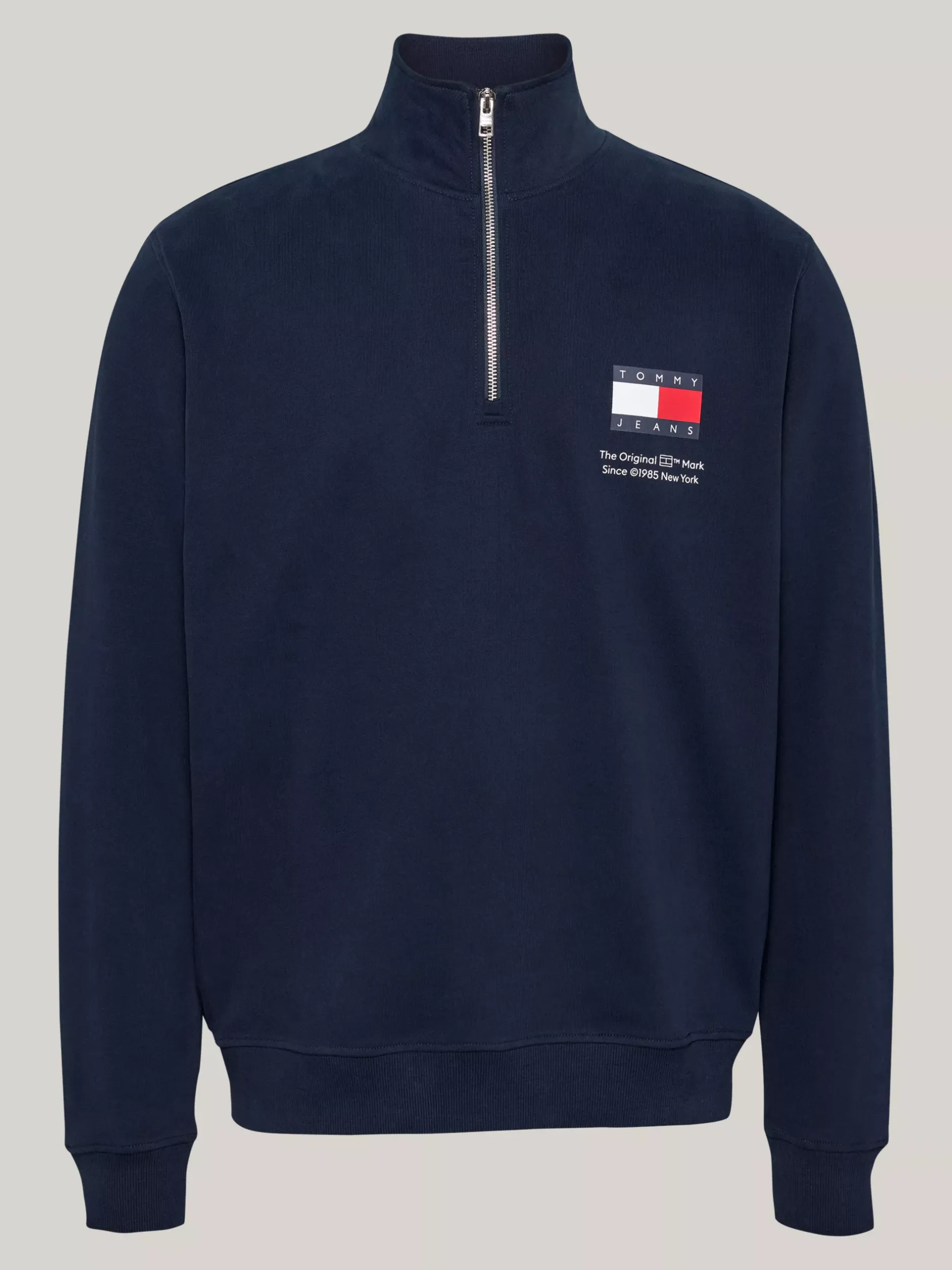 Bluzy Dresowe & Z Kapturem*Tommy Hilfiger Bluza Z Logo I Zapięciem Na Zamek DARK NIGHT NAVY