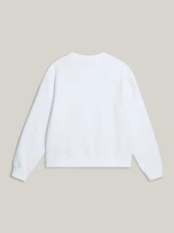 Bluzy Dresowe & Z Kapturem*Tommy Hilfiger Bluza Z Logo Z Kolekcji Adaptive TH OPTIC WHITE
