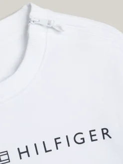Bluzy Dresowe & Z Kapturem*Tommy Hilfiger Bluza Z Logo Z Kolekcji Adaptive TH OPTIC WHITE