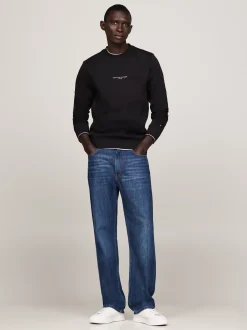 Bluzy Dresowe & Z Kapturem*Tommy Hilfiger Bluza Z Okrągłym Dekoltem BLACK