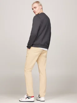Bluzy Dresowe & Z Kapturem*Tommy Hilfiger Bluza Z Okrągłym Dekoltem I Naszywką Tommy NEW CHARCOAL